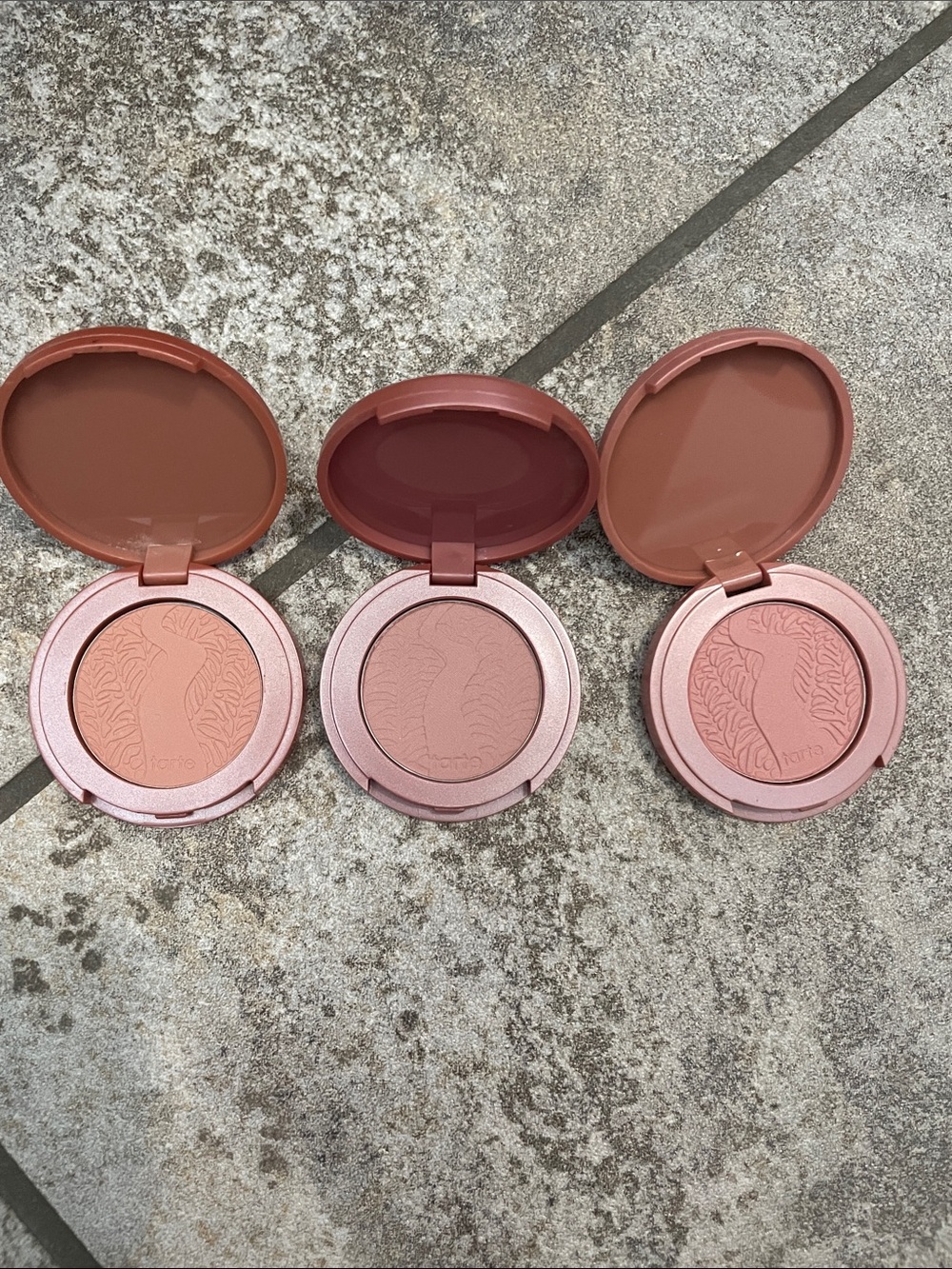 tarte Amazonian Clay travel size Blush trio — exposed, prim & Paaar ty
